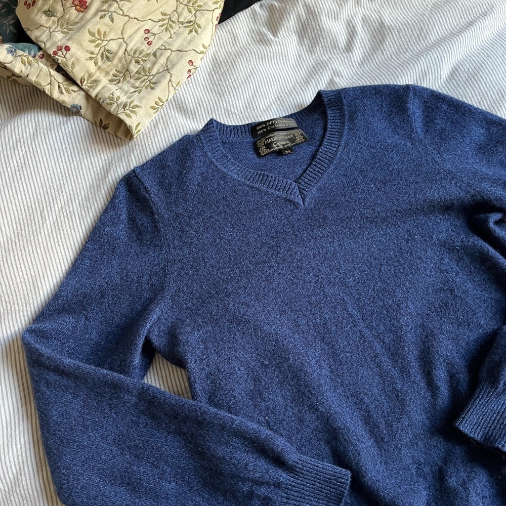 Royal Blue 100% Cashmere Sweater
